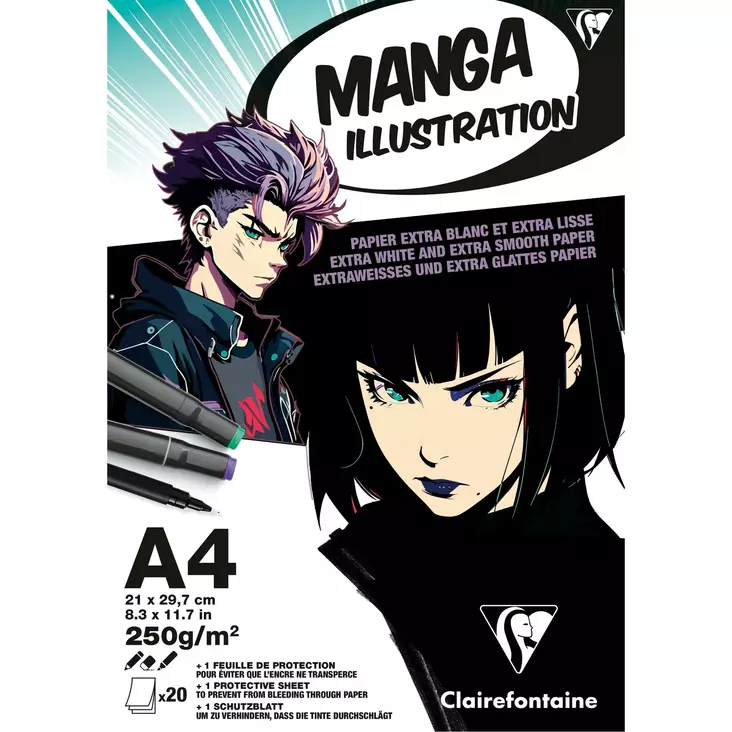 MANGA ILLUSTRATION LEHTIÖ A4 - Piirustuspaperilehtiöt - 015000024 - 1