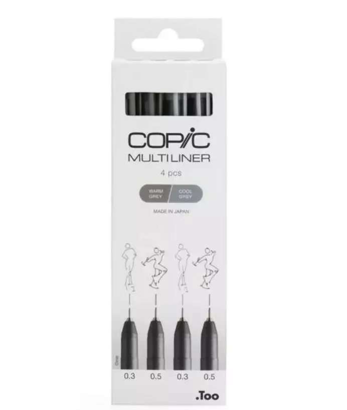 MULTILINER SET4: WG,CG 0,3+0,5 - Copic Multiliner - 027021134 - 1