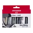 AAC SET 6x20ml GRÅ BLANDNING - Färger och målningsmaterial - 003154015 - 1