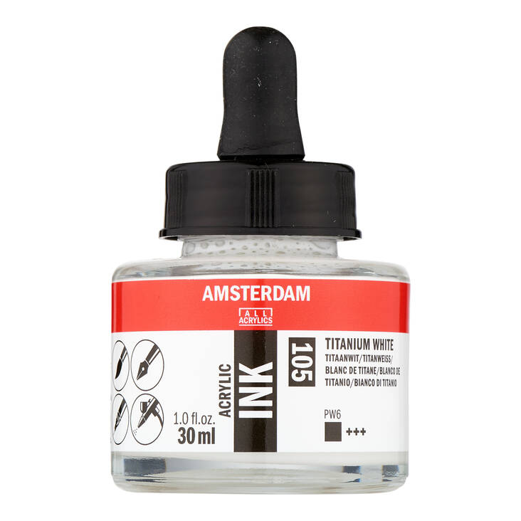 AAC INK 30 ml TIT.WHITE - Värit ja maalausaineet - 003153105 - 1