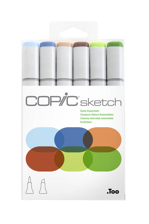 COPIC SKETCH 6 SET EARTH - Copic Sketch - 027011065 - 1