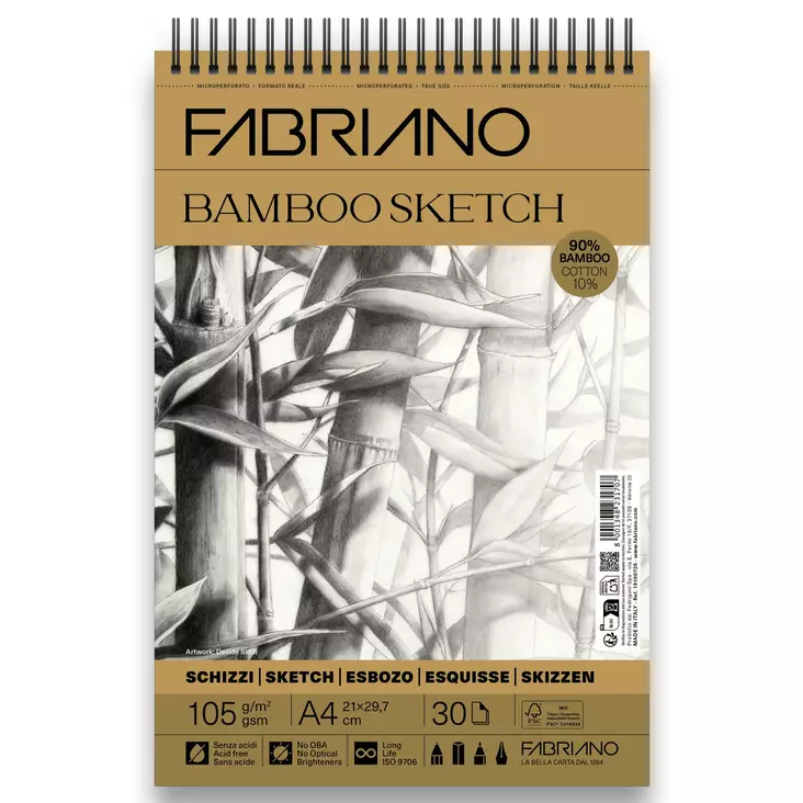 BAMBOO KIERRELEHTIÖ A4, 105g - Paperit ja lehtiöt - 006594725 - 1