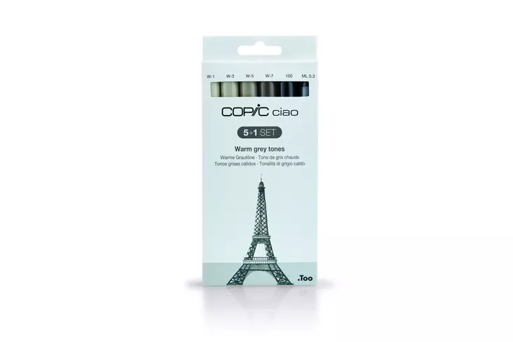 CIAO 5+1 WARM GREY T.22075565 - Copic Ciao - 027025565 - 2