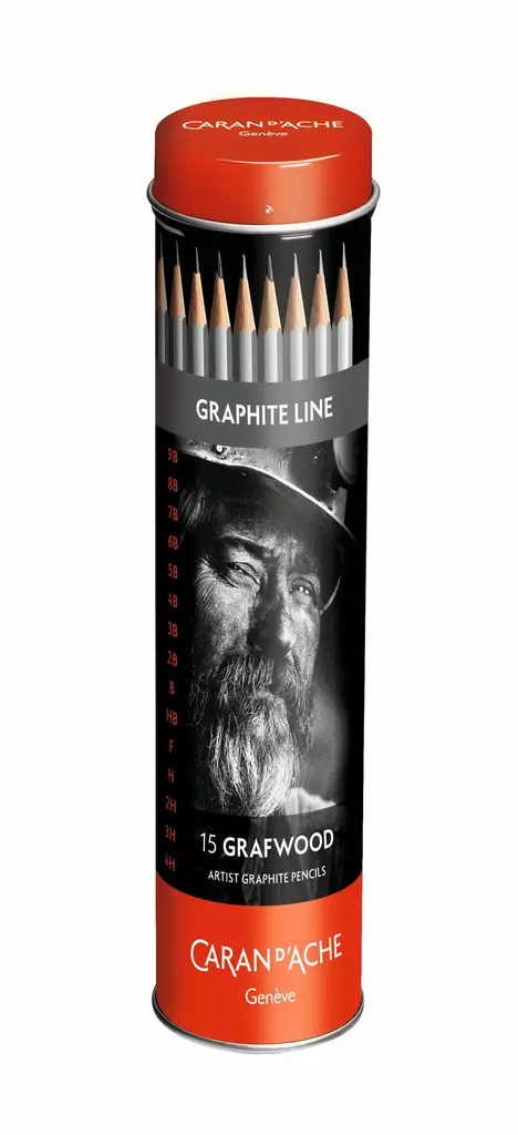 GRAFWOOD SET 15 RÖRASK - Pennor, tuschpennor, kritor, kol - 320075315 - 1