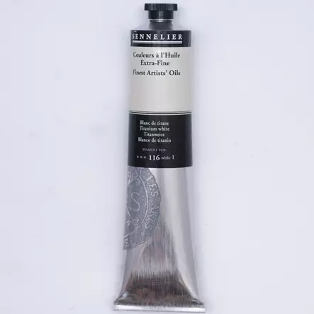 SENNELIER ÖLJY 200ml TITAANIVALKOINEN - Öljyvärit, irtosävyt - 001213116 - 1