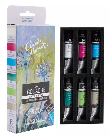 CLAUDE MONET GUASSIVÄRIT 6x10ml - Guassi ja valmisvärit - 003529526 - 1