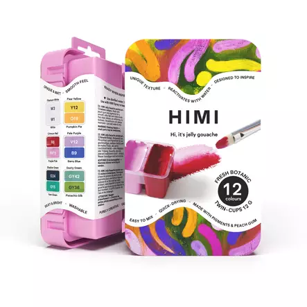 HIMI GUASSI SET 12 FRESH BOTANIC TWIN - Gouache och färdiga färger - 360000026 - 1