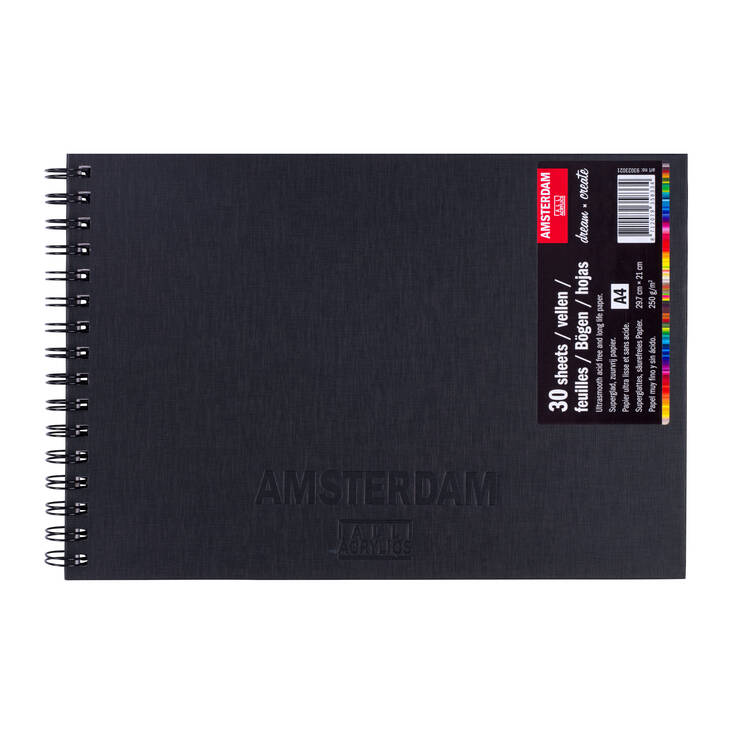 AAC BLACK BOOK A4, 250g SILEÄ PAPERI - Paperit ja lehtiöt - 006611006 - 1
