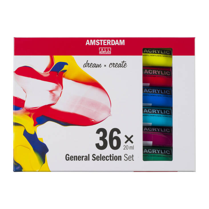 AAC SET 36x20ml GENERAL - Värit ja maalausaineet Huom! pakkasarat - 003154036 - 1