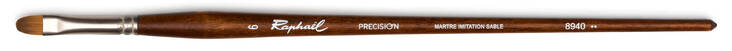 Raphael Precision långhållen FLATA penslar med avrundad spets - Akrylfärg- och oljefärgsborstar - 005884306 - 1