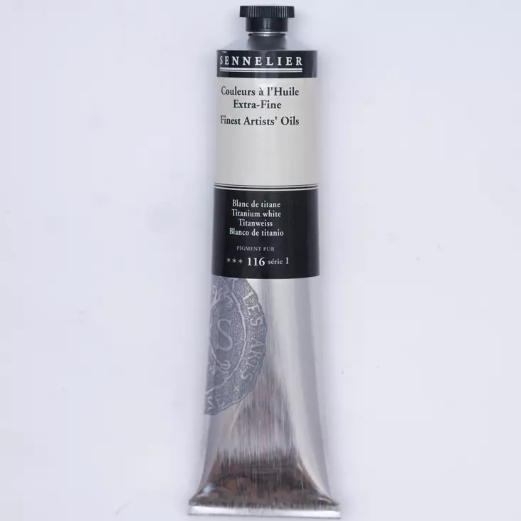 SENNELIER ÖLJY 200ml TITAANIVALKOINEN - Öljyvärit, irtosävyt - 001213116 - 1