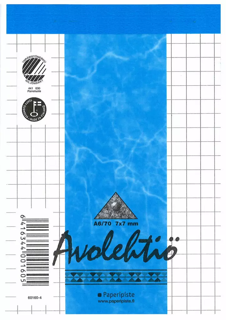 AVOLEHTIÖ A6 7mm RUUDUT - Tarvikkeita toimistoon - 018500306 - 1