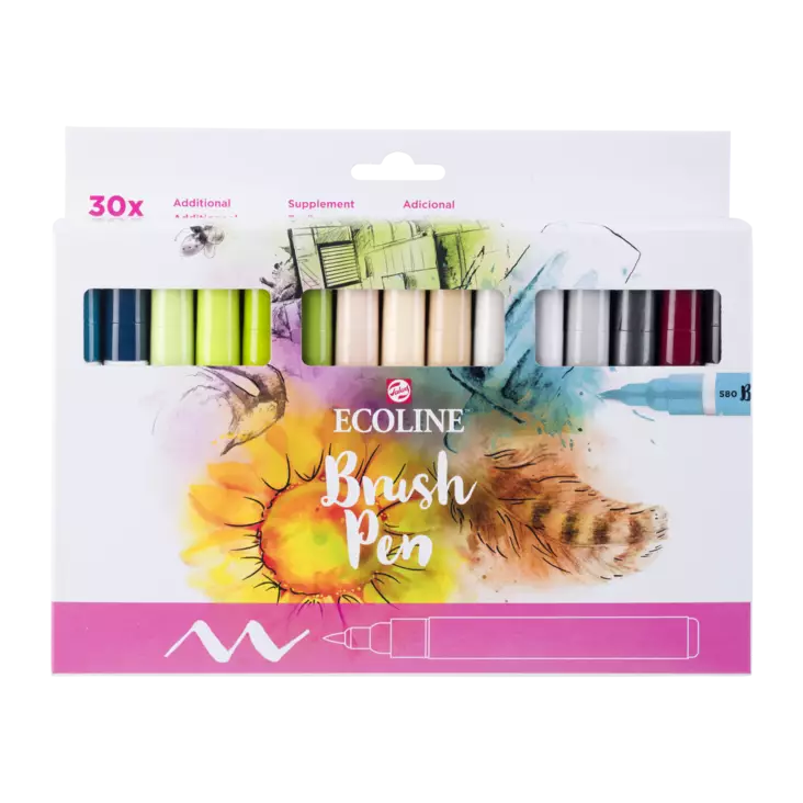 ECOLINE BRUSHPEN 30 ADDIT - Sivellinkynät - 020005006 - 1