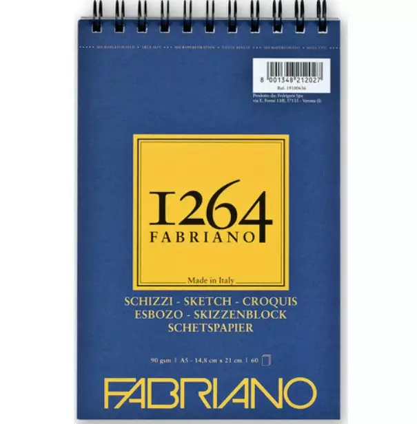 FABR.1264 SKISS A5 SPIRAL TOP - Skisspapper - 006710826 - 1