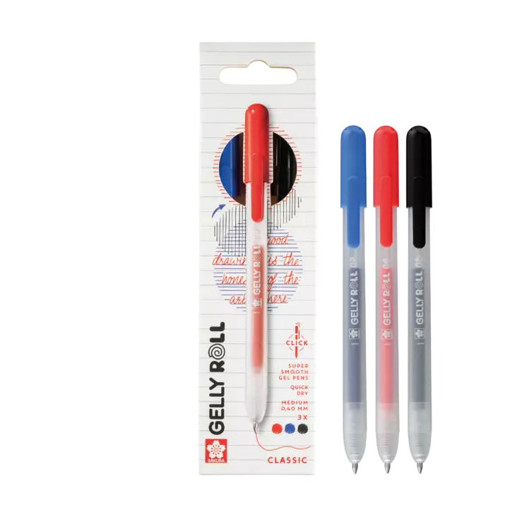 GELLY ROLL KLICK-PEN CLASSIC 3 SET - Geelikynät - 031037416 - 1