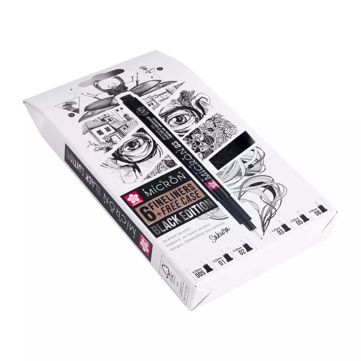 PIGMA BLACK ED.6 SET HUOPAPUSSI - Sakura Pigma micron setit - 018139706 - 1