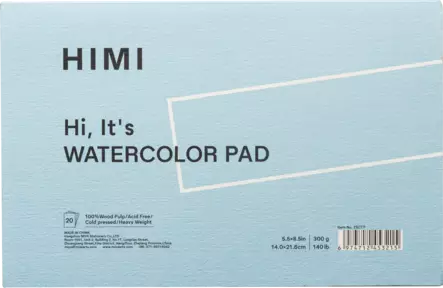 HIMI VESIVÄRIPAPERILEHTIÖ 14x21,6cm - Akvarellilehtiöt - 360008077 - 1