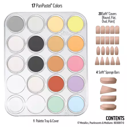 PANPASTEL 17 SETTI METAL, PEARL, MED - Pan-pastel - 004210117 - 1