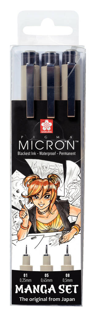 PIGMA MIC.MANGA SET 3 BLACK - Fineliners - 018140087 - 1