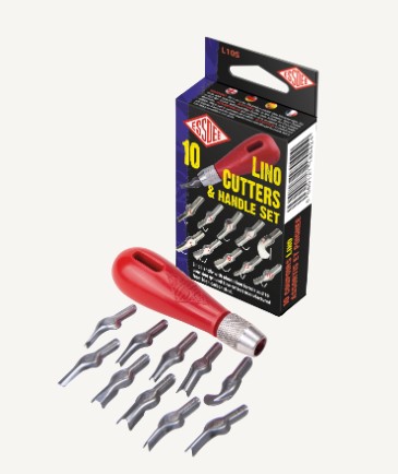 LINOTERÄSETTI 10 TERÄÄ JA VARSI - Linopainon tarvikkeet - 008610467 - 1