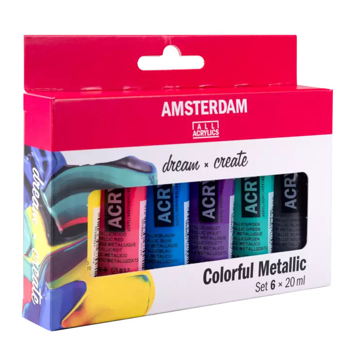 AAC SET 6x20ml COLOR METALLICS - Värit ja maalausaineet Huom! pakkasarat - 003154017 - 1