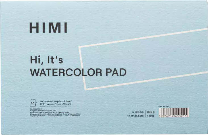 HIMI VESIVÄRIPAPERILEHTIÖ 14x21,6cm - Akvarellilehtiöt - 360008077 - 1