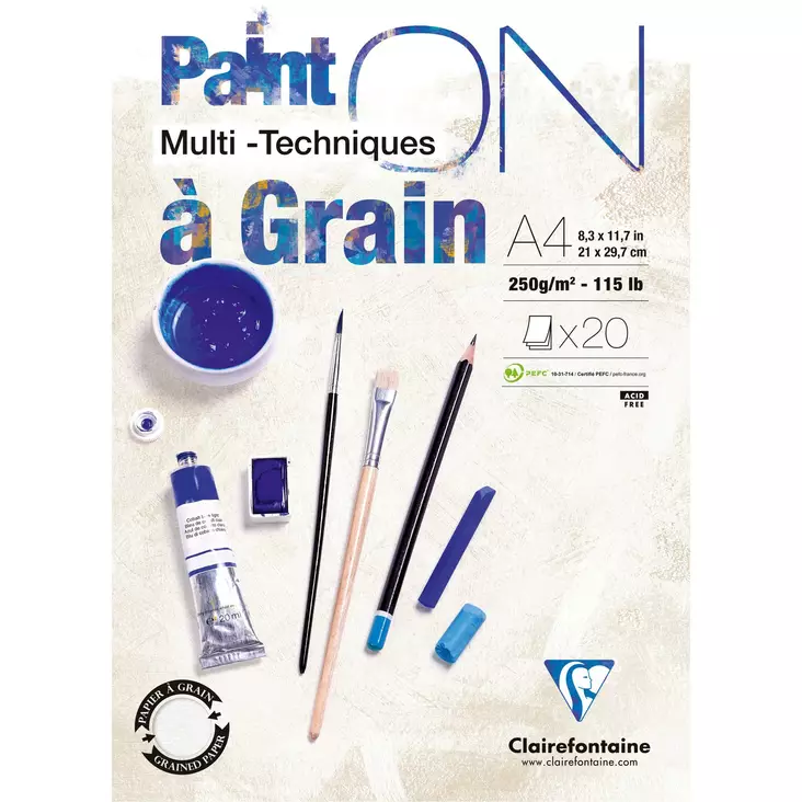 PaintON PAD A4 MULTI, 250g GROVT - Mixed media papper - 015001037 - 1
