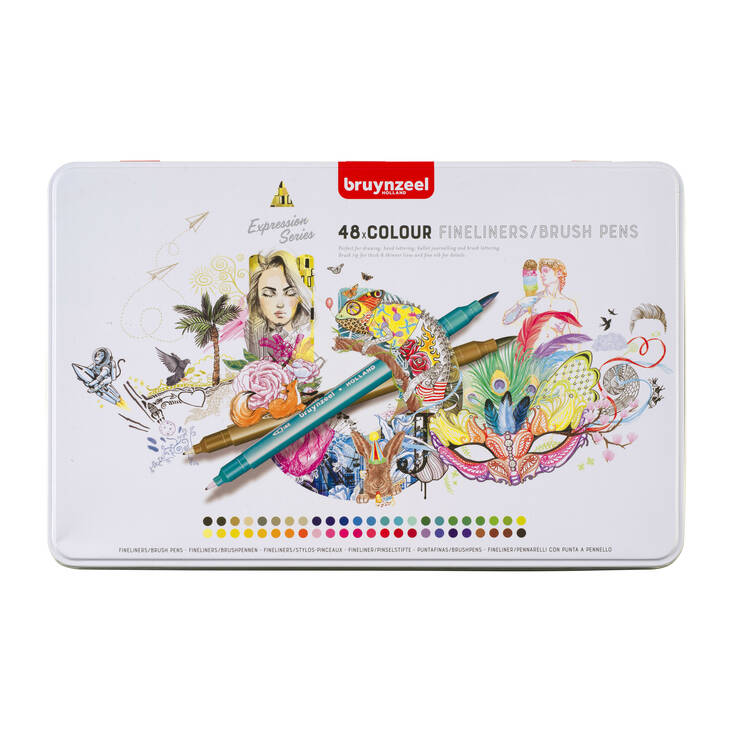 BRUYNZ.HUOPAKYNÄT 2-PÄÄ,48 - Bruynzeel fineliner - 031800148 - 1