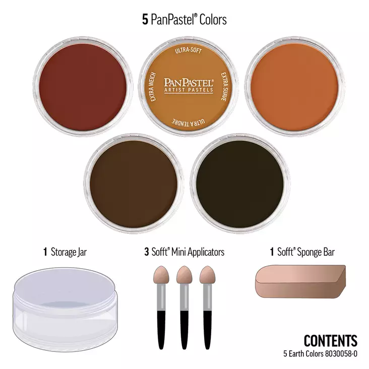 PANPASTEL EARTH COLORS (5) - Kynät, tussikynät, liidut, hiilet - 004210058 - 1