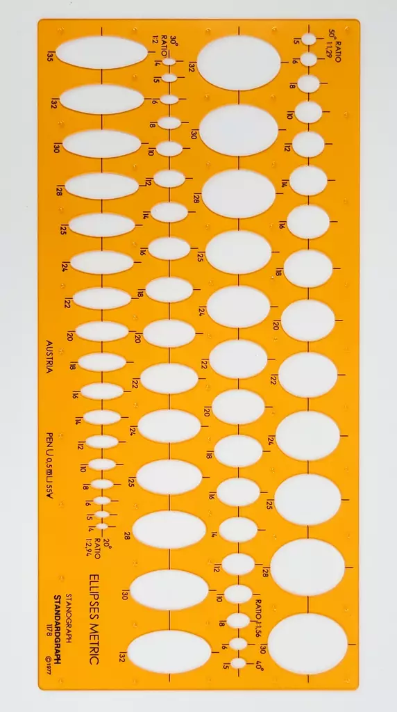 STAND ELLIPSIKAAVIO 1178 - Mallineet, sabloonat - 016311178 - 1
