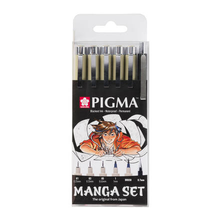PIGMA MIC.MANGA SET 6 BLACK - Fineliners - 018140089 - 1
