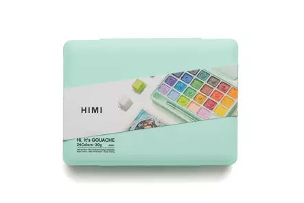 HIMI GUASSI SETTI 24 VIHREÄ+SIVELTIMET - Gouachset - 360001099 - 2