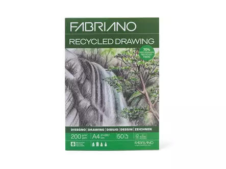 RECYCLED DRAWING LEHTIÖ A4, 200g, 50 ARK - Piirustuspaperilehtiöt - 006589759 - 1