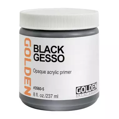 BLACK GESSO 237 ML - Akrylfärger målningsmedium Golden - 002500199 - 1
