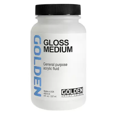 GLOSS MEDIUM 237 ML - Akrylfärger målningsmedium Golden - 002500269 - 1