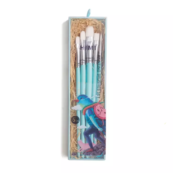 HIMI 5 SIVELLINTÄ SININEN SETTI - Akvarellisiveltimet - 360007329 - 1